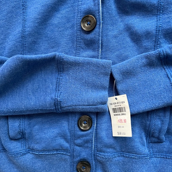 Abercrombie Hoodie navy blue with buttons and packets - Picture 9 of 9